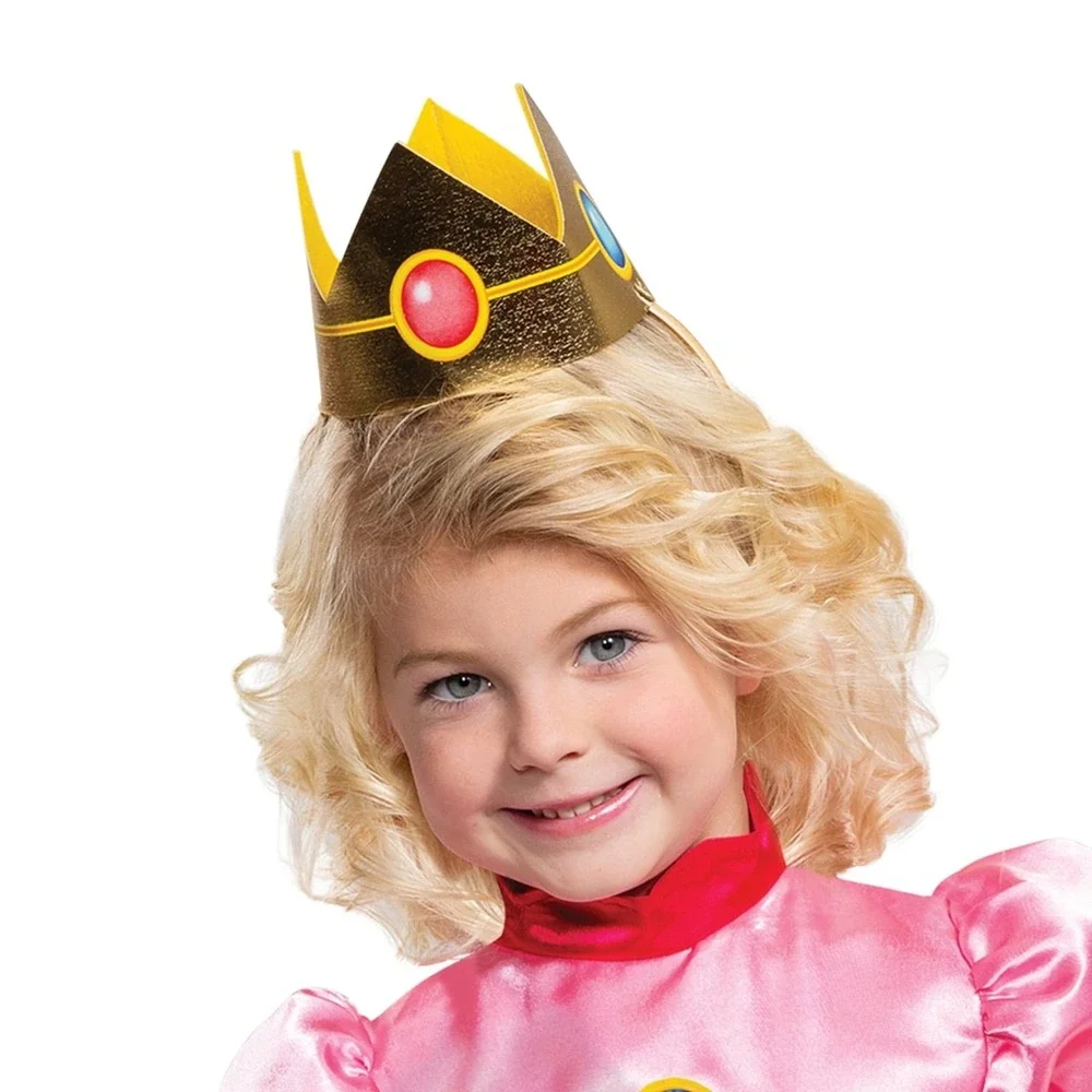 Nintendo Super Mario Princess Peach Costume Toddler Girls 2T Dress Headband